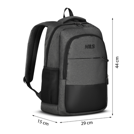 Plecak Miejski Turystyczny Trekkingowy Sportowy Z Miejscem Na Laptopa USB 18 L NILS