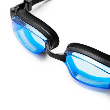 Dziecięce Okularki Pływackie Do Pływania Na Basen Czarno-Niebieskie NILS
