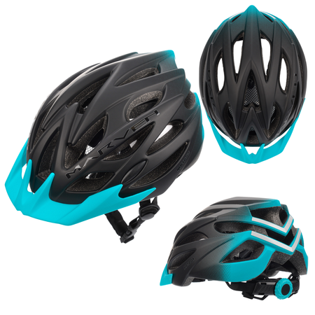Kask Rowerowy Regulowany Szosowy Z Daszkiem METEOR Otwory Wentylacyjne