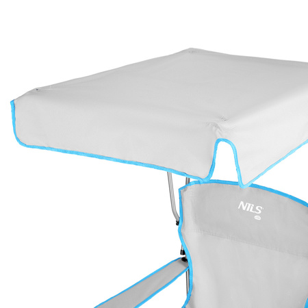 NILS Krzesło Turystyczne Kempingowe Składane Z Daszkiem