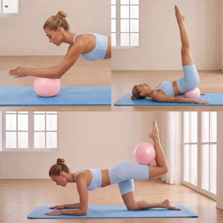 Piłka Do Pilatesu Ćwiczeń Fitness Jogi Rehebilitacyjna  SPOKEY Mała 22 cm