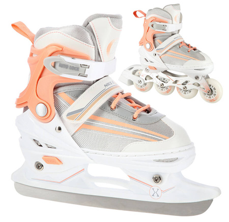 Łyżworolki 2w1 Rolki Regulowane Łyżwy Hokejowe Damskie NILS