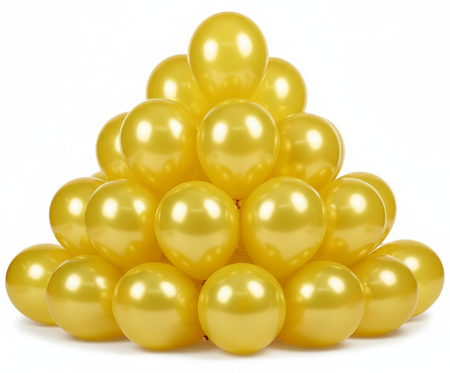 Balony Klasyczne Lateksowe Żółte Metaliczne Na Przyjęcie 30 cm - 100 szt.