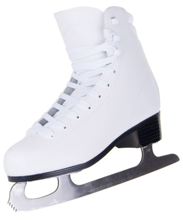 Łyżwy Figurowe Damskie Klasyczne Sznurowane Białe VIVO