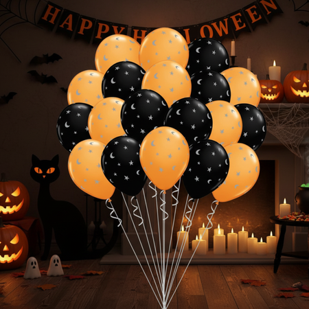 Balony Lateksowe Ozdobne Dekoracja Na Halloween Przyjęcie 28 cm - 25 szt.