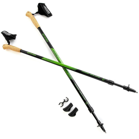 SPOKEY Kije Kijki Trekkingowe Regulowane Antishock 105-135 cm