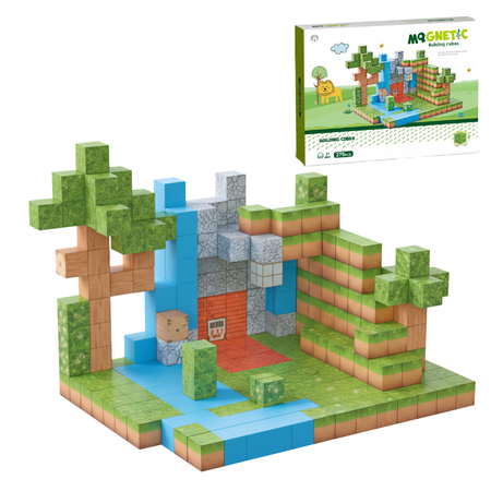 Klocki Magnetyczne Konstrukcyjne Zestaw 275 Elementów Edukacyjne Dla Dzieci