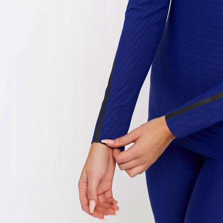 T-shirt Koszulka Sportowa Damska Z Długim Rękawem Niebieska ADIDAS