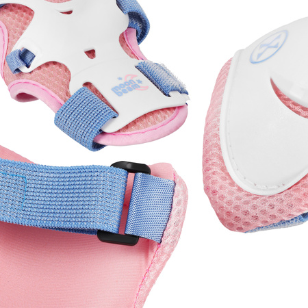 Rolki Regulowane Rekreacyjne Kauczukowe Kółka LED + Zestaw Ochraniaczy NILS