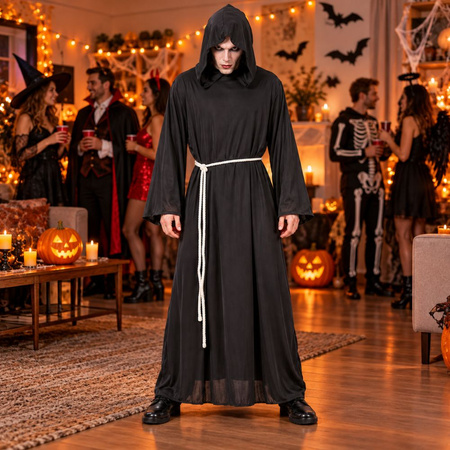 Strój Ponury Żniwiarz Śmierć Kostucha Kostium Na Halloween Dla Dorosłych