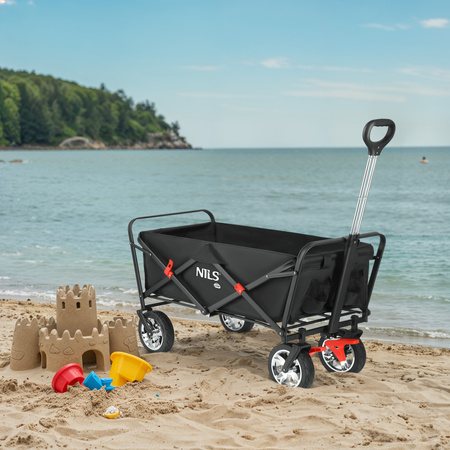Wózek Turystyczny Plażowy Transportowy Kempingowy Składany Z Uchwytem NILS
