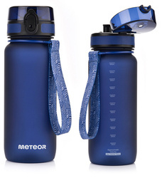 Butelka Sportowa Bidon Na Wodę Z Miarką Tritanowa Z Ustnikiem 650 ml METEOR