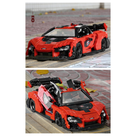 Klocki Konstrukcyjne Auto Samochód Wyścigowy 1182 Elementów MOULD KING