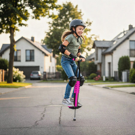 Skoczek POGO Jump Stick Drążek Do Skakania Dla Dziecka Różowy Do 70 kg NILS