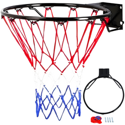 Zestaw Do Gry W Koszykówkę Przykręcana Obręcz Do Kosza 45 cm + Siatka NILS