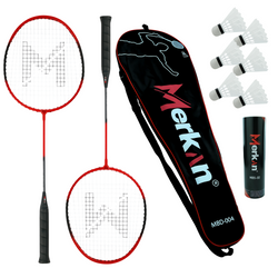 Zestaw Do Gry W Badmintona Rekreacyjnej Rakietki + 6 Lotek Nylonowych