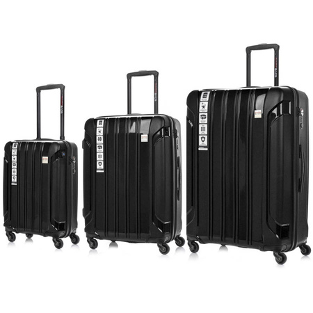 Swissbags+ Zestaw 3 Walizek Na Kółkach Kabinowa Średnia Duża