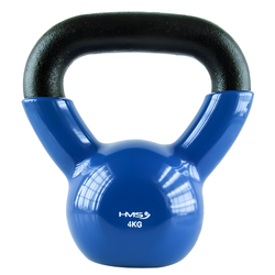 KETTLEBELL Kula Hantla Żeliwna Winylowa Do Treningu Siłowego HMS 4 kg