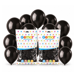 Balony Czarne Klasyczne Pastelowe Dekoracyjne Na Urodziny GEMAR 8" 200 szt