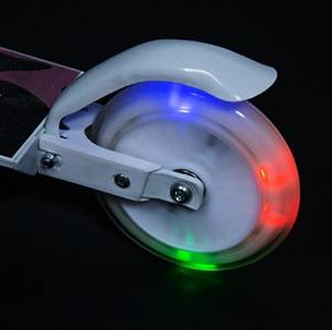 Hulajnoga Miejska Klasyczna Składana Dla Dzieci Regulowana Koła LED 120 mm