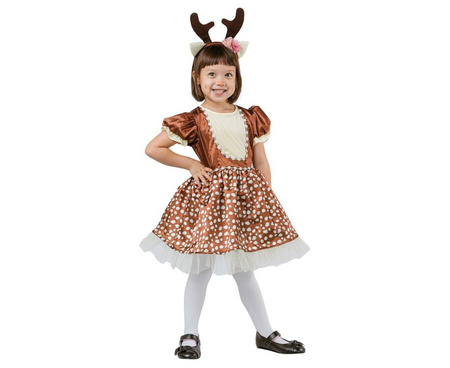 Kostium Przebranie Dla Dziewczynki Strój Jelonka Sukienka Na Bal Jesieni