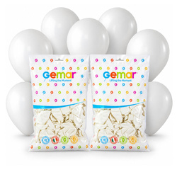 Balony Białe Klasyczne Pastelowe Makaroniki Na Ślub Wesele 12" 200 szt.