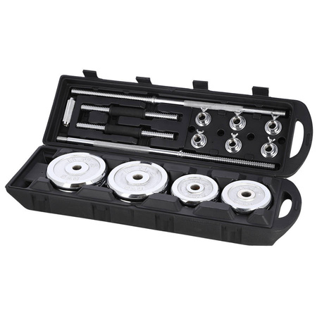 HMS Sztangielki Stalowe Treningowe Do Ćwiczeń Hantle Obciążenia 2x25 kg