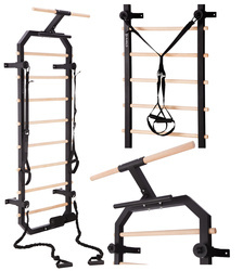 HMS Drabinka Gimnastyczna Wielofunkcyjna Treningowa + Taśmy i Gumy