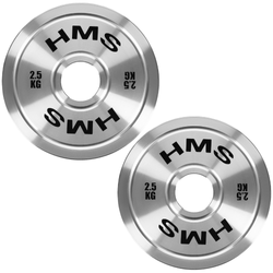 Talerze Obciążenia Olimpijskie Na Gryf Sztangę Chromowana Stal HMS 2x2.5 kg