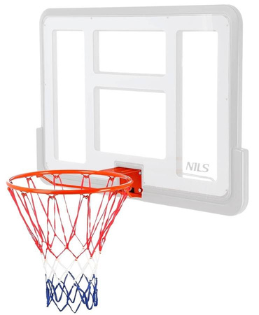 Zestaw Do Gry W Koszykówkę Przykręcana Obręcz Do Kosza 45 cm + Siatka NILS	