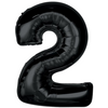 Balon Foliowy Czarny Dekoracja Na Urodziny Jubileusze GODAN 92 cm Cyfra 2