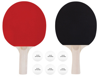Zestaw 2 Rakietki Paletki + 6 Piłeczek Do Tenisa Stołowego Ping Ponga