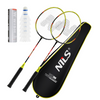 Zestaw Do Gry W Badmintona Rekreacyjnej Rakietki + Lotki + Pokrowiec NILS