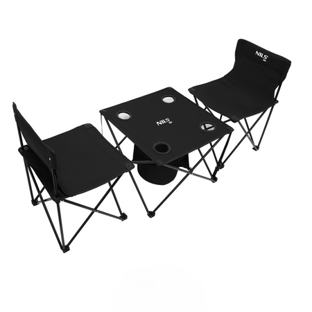 Stolik + 2 Krzesła Zestaw Turystyczne Kempingowy Na Plażę Piknik NILS