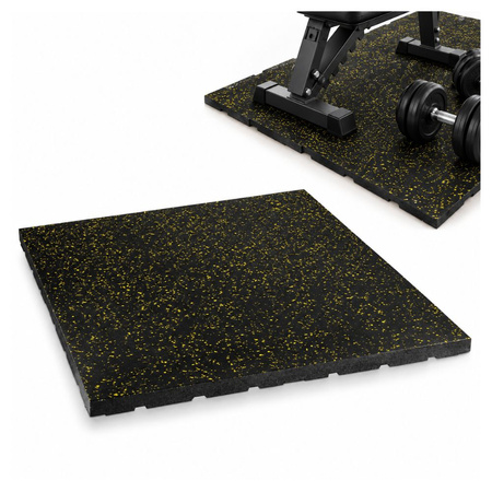 Podłoga Gumowa Pod Sprzęt Na Siłownię Mata Puzzle Wygłuszająca 100x100 cm