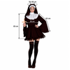 Strój Zalotna Zakonnica Halloween Przebranie Habit Siostra Zakonna + Krzyż