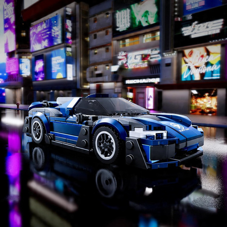 Klocki Konstrukcyjne Auto Samochód Wyścigowy 405 Elementów + Gablota MOULD KING