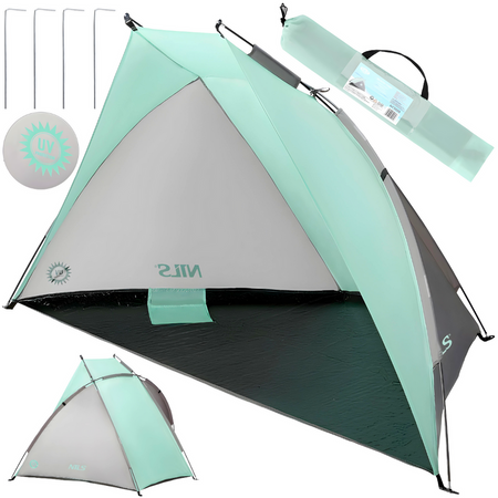 NILS Namiot Plażowy Parawan Wodoodporny Filtr UV + Torba Termiczna Plażowa Piknikowa Na Lunch 12 L