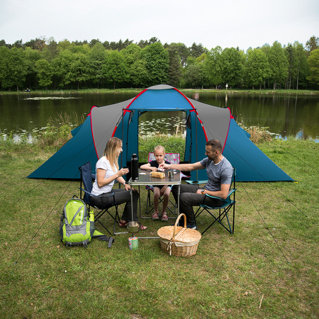 Namiot Kempingowy Turystyczny 4 Osobowy Wodoodporny Filtr UV + Pokrowiec