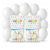 Balony Białe Klasyczne Pastelowe Na Komunię Ślub Wesele 10" GEMAR 200 szt.