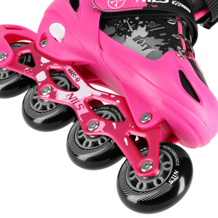 Rolki Regulowane Łyżworolki Rekreacyjne Dla Dziewczynki Kauczukowe Kółka