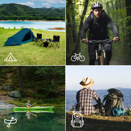 Namiot Kempingowy Turystyczny Na Biwak Ultralight Wodoodporny 2 Osobowy NILS