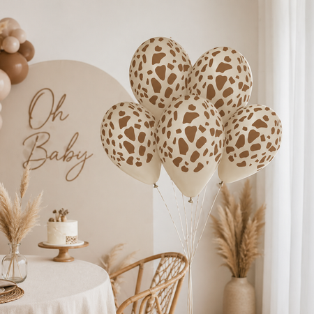 Balony Klasyczne Latte Żyrafa Lateksowe Na Urodziny Przyjęcie 13" 50 szt.