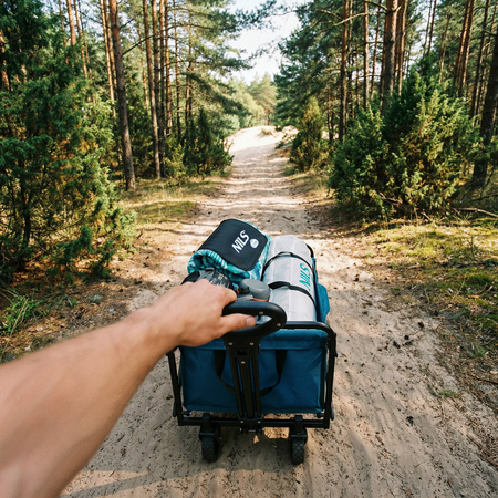 Wózek Turystyczny Plażowy Transportowy Kempingowy Składany Z Uchwytem 70 L