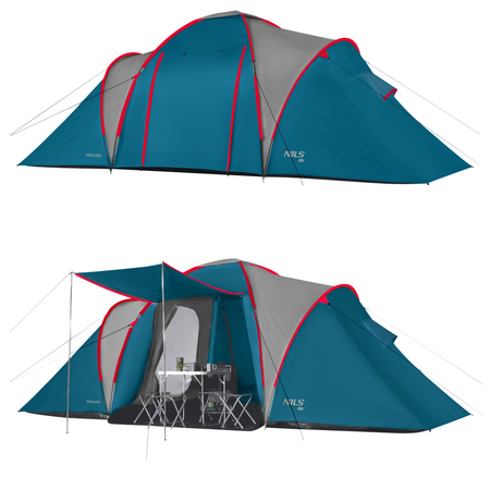 Namiot Kempingowy Turystyczny 6 Osobowy Wodoodporny Filtr UV + Pokrowiec