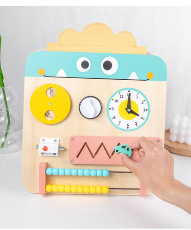 Drewniana Tablica Manipulacyjna Sensoryczna Montessori Dla Dzieci 2w1