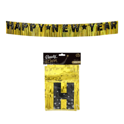 Girlanda Papierowa Happy New Year 180 cm Dekoracja Wisząca Na Sylwestra