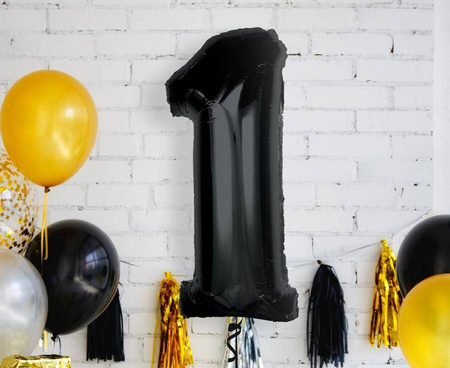 Balony Foliowe Czarne Dekoracja Na Urodziny 18 Urodziny Osiemnastkę GODAN