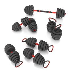 HMS Zestaw Sztangielki Regulowane Hantle Kettlebell Sztanga 30 kg