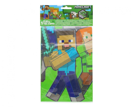 8x Talerzyki+ 8xKubeczki + 20x Serwetki + Obrus Minecraft 120x180 cm